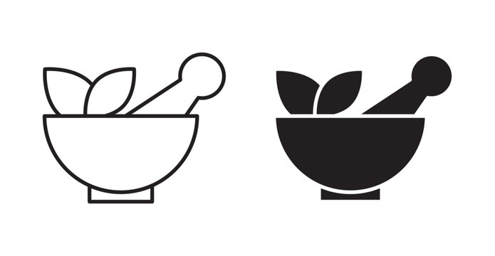 Herbal medicine icon. Vector illustration isolated on white.