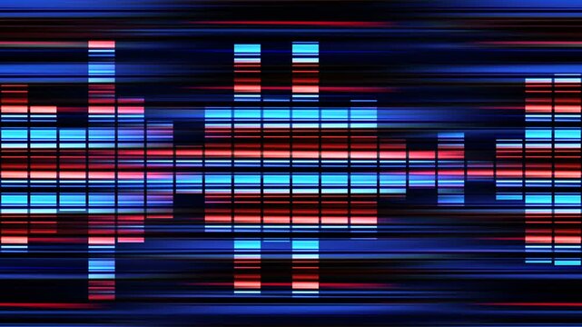 Seamless Music Equalizer Room Animation, Radio Frequency Concept, Loop
