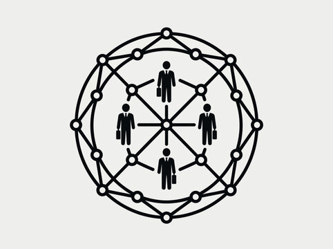 ocial Network Connection Icon Vector &ndash; People Community Communication Design
