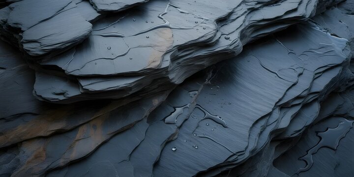 Dramatic close-up of layered sedimentary rock formations with natural erosion patterns and earthy textures