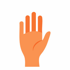 Fototapeta premium Orange Hand Icon