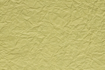 Fototapeta premium Crumpled yellow paper texture background with wrinkles and folds for creative design