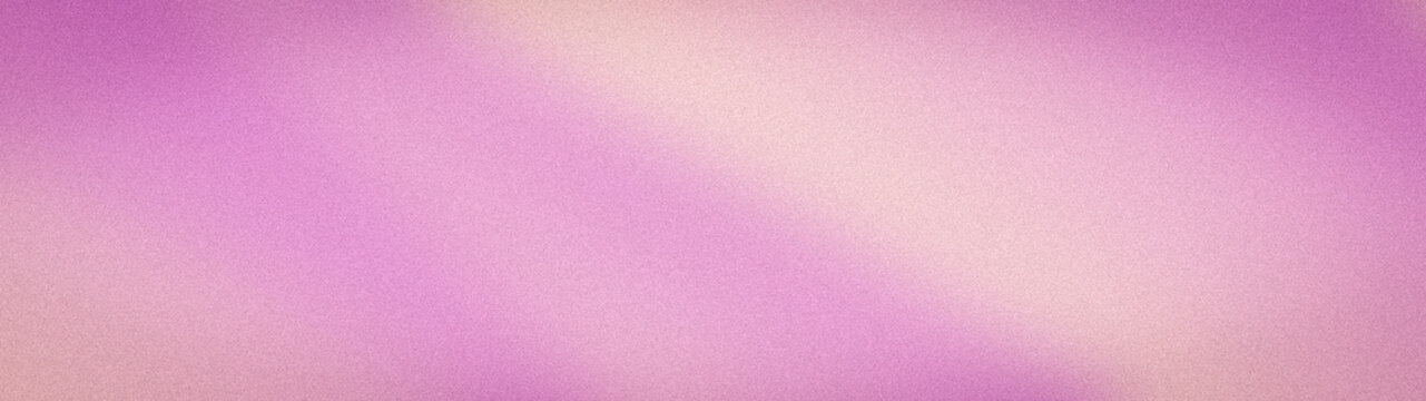 Wide abstract pink lavender beige grainy gradient background with soft blur light aesthetic