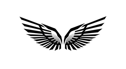 Fototapeta premium Stylized Angel Wings Logo Icon