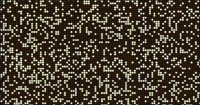 Abstract Digital Matrix Background with Glowing Pixelated Squares.