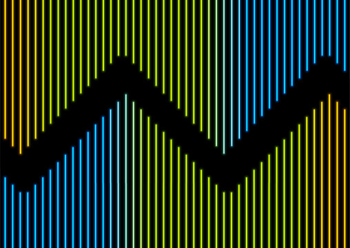 Colorful neon laser lines abstract tech futuristic background. Glowing vector design