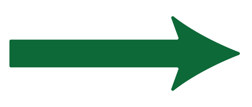 Right Arrow Icon Set &ndash; Green Directional Arrow Symbols in Flat Minimal Style for Navigation, UI, App, Web Interface and Forward Direction Concept