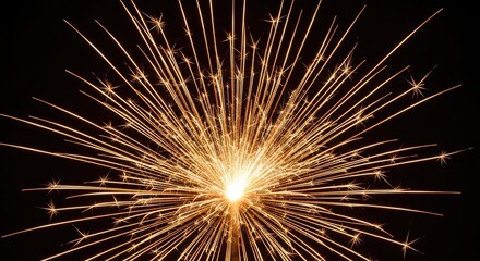 Obraz premium Spectacular firework display a burst of golden light illuminating the night sky