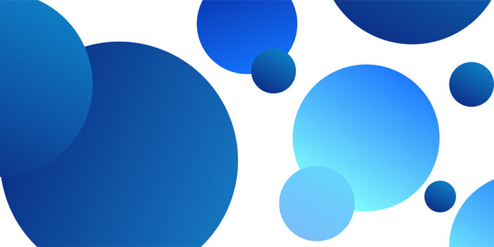 Minimalist circular UI elements in gradient blues floating on white background, modern abstract design, calm and clean visual style, suitable for digital interfaces