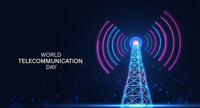 Futuristic 5g telecommunications tower a network of connectivity and innovation