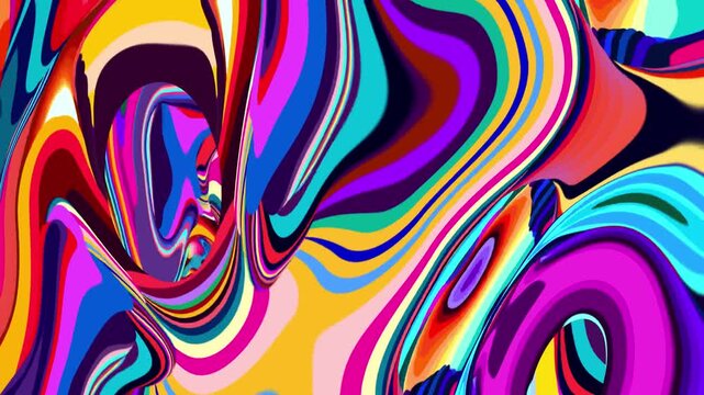 Abstract vibrant swirling colorful pattern with dynamic movement