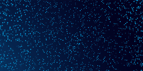 Obraz premium dark blue gradient background with scattered glowing light blue dots, abstract minimal pattern. Eps10 - Illustration