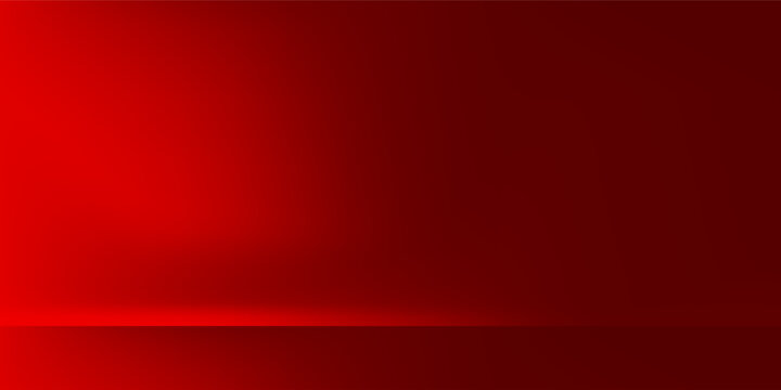 Wall interior background, studio  and backdrops show products.with shadow from window color Red background for text insertion and presentation product
