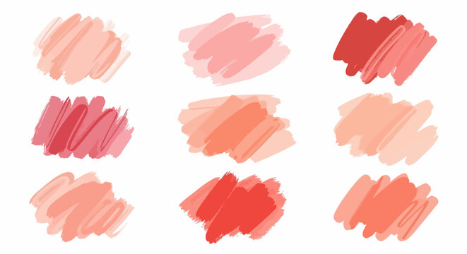 Variety of Lipstick Colors Swatches.