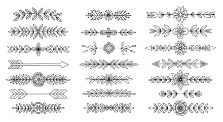 Obraz premium Collection of various arrow designs.