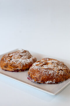 Almond Croissants with Powdered Sugar