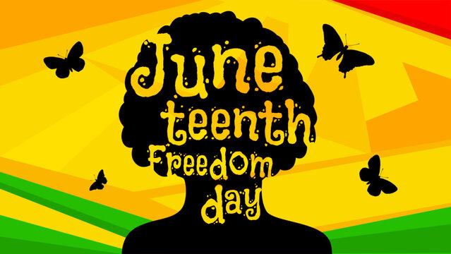 Juneteenth freedom day banner - vector illustration