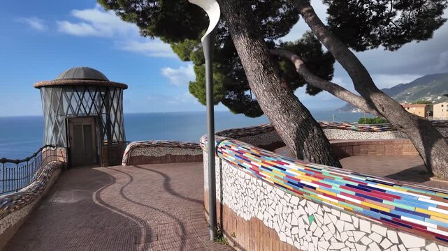 Mosaic Amphitheater at Villa Comunale in Vietri sul Mare, Italy