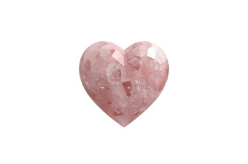 Fototapeta premium Pink crystal heart illustrating love and preciousness