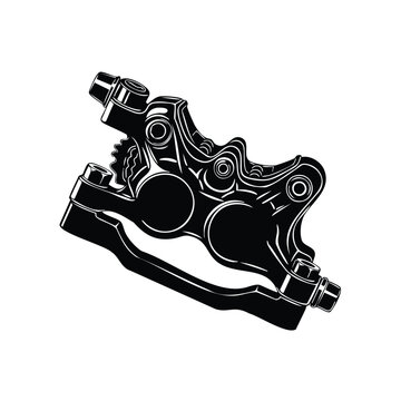 Brake caliper silhouette for transportation sports recreation set bundle.