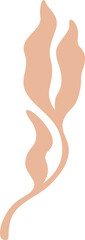 Obraz premium Leaf Silhouette Wavy Shape