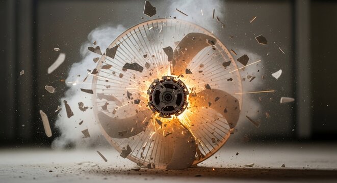 Exploding fan destruction