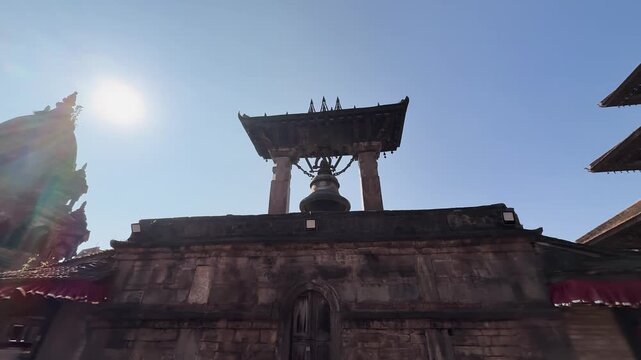 Ceremonial Bronze Bell in Patan Durbar Square, Lalitpur, Nepal