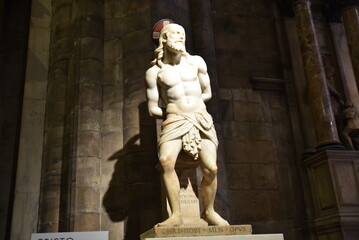 Fototapeta premium Christ&nbsp;en&nbsp;marbre&nbsp;à&nbsp;la&nbsp;cathédrale de Milan. Italie