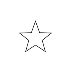 Obraz premium A single black star shape outline.
