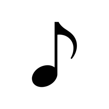 Black Eighth Note Music Symbol.
