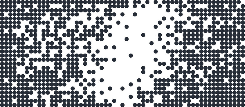 Halftone Grid Disintegrating Pattern