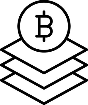 Crypto Staking Icon &ndash; Blockchain Yield Vector Symbol