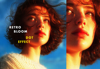 Retro Bloom Dot Photo Effect – Halftone for Album Cover & Social Media (PSD)