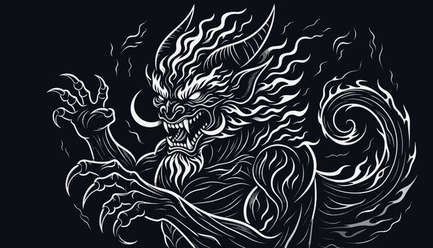 Fantasy creature illustration design.