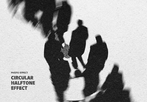 Circular Photo Effect &ndash; Halftone for Album Cover & Social Media (PSD)