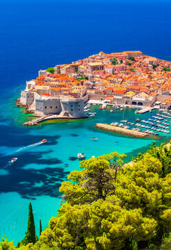 Dubrovnik, Croatia. Adriatic Sea turqoise waters, Dalmatia.