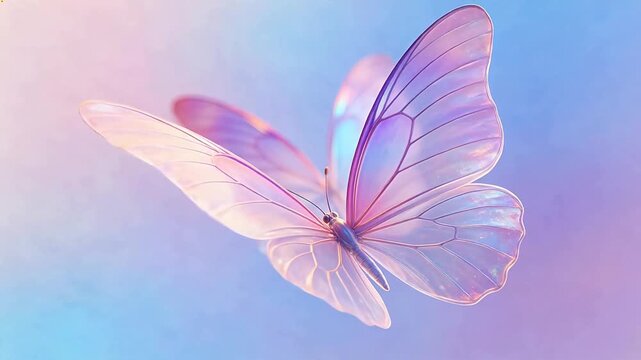 Butterfly with translucent wings