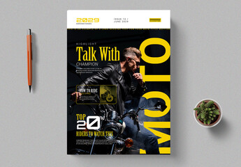 Motocross Magazine Cover Layout