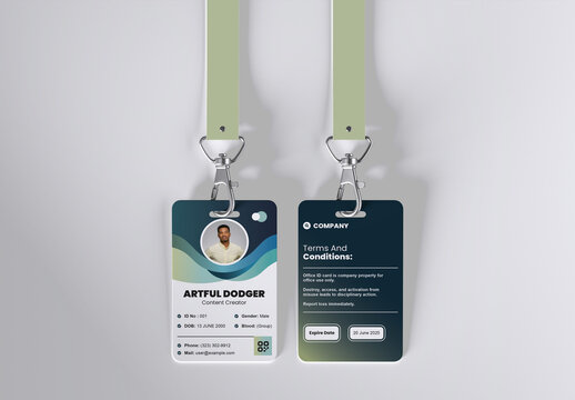 Office ID Card Layout