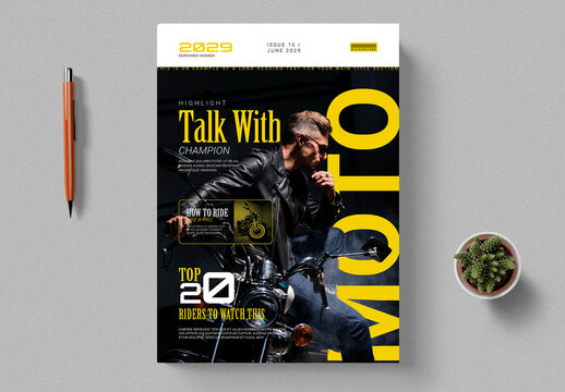 Motocross Magazine Cover Layout