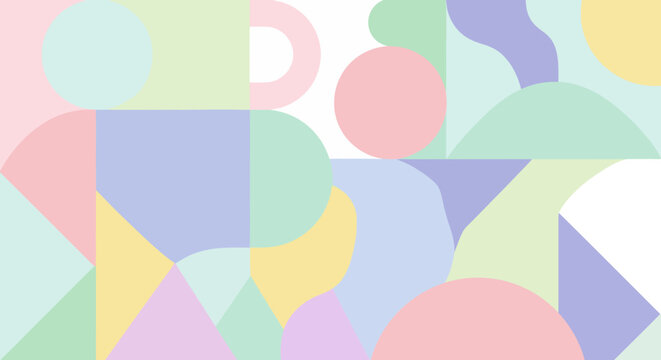 Colorful geometric shapes pattern design.