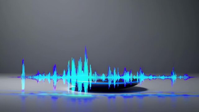 Modern Speaker Design Emphasizing Dynamic Audio And Interactive Capabilities. Contemporary Visual Representation Of Intelligent Sound Waves With Reflective Surfaces And Voice Command Functionalities