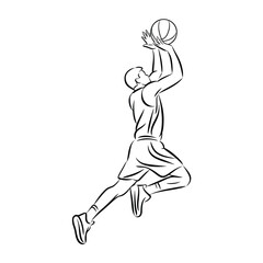 Basketball Player Dribbling Action Silhouette, Professional Athlete Motion Vector Graphic for Sports Branding, Tournament Posters and Athletic Apparel Design © MD SHUVO AL SHAIED