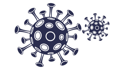 Obraz premium Coronavirus covid-19 viral particle structure infographic graphic with bacteria
