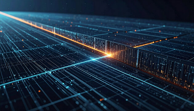 Data Flow Visualization: An abstract representation of data streams, showcasing a network of interconnected pathways with glowing light, conveying the dynamism and complexity of the digital world.