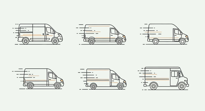 Detailed diagram of a delivery van.