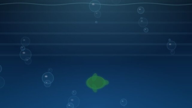 Rising Bubbles Underwater Seamless Loop Animation World Turtle Day 4K
