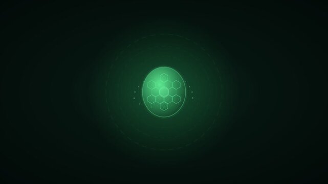 Turtle Shell Glowing Pulse Loop Minimal Animation World Turtle Day 4K