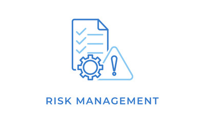 Fototapeta premium Risk Management vector icon isolated on white background