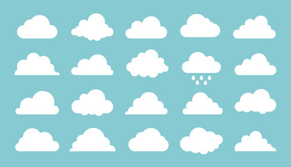 Fototapeta premium Clouds vector set